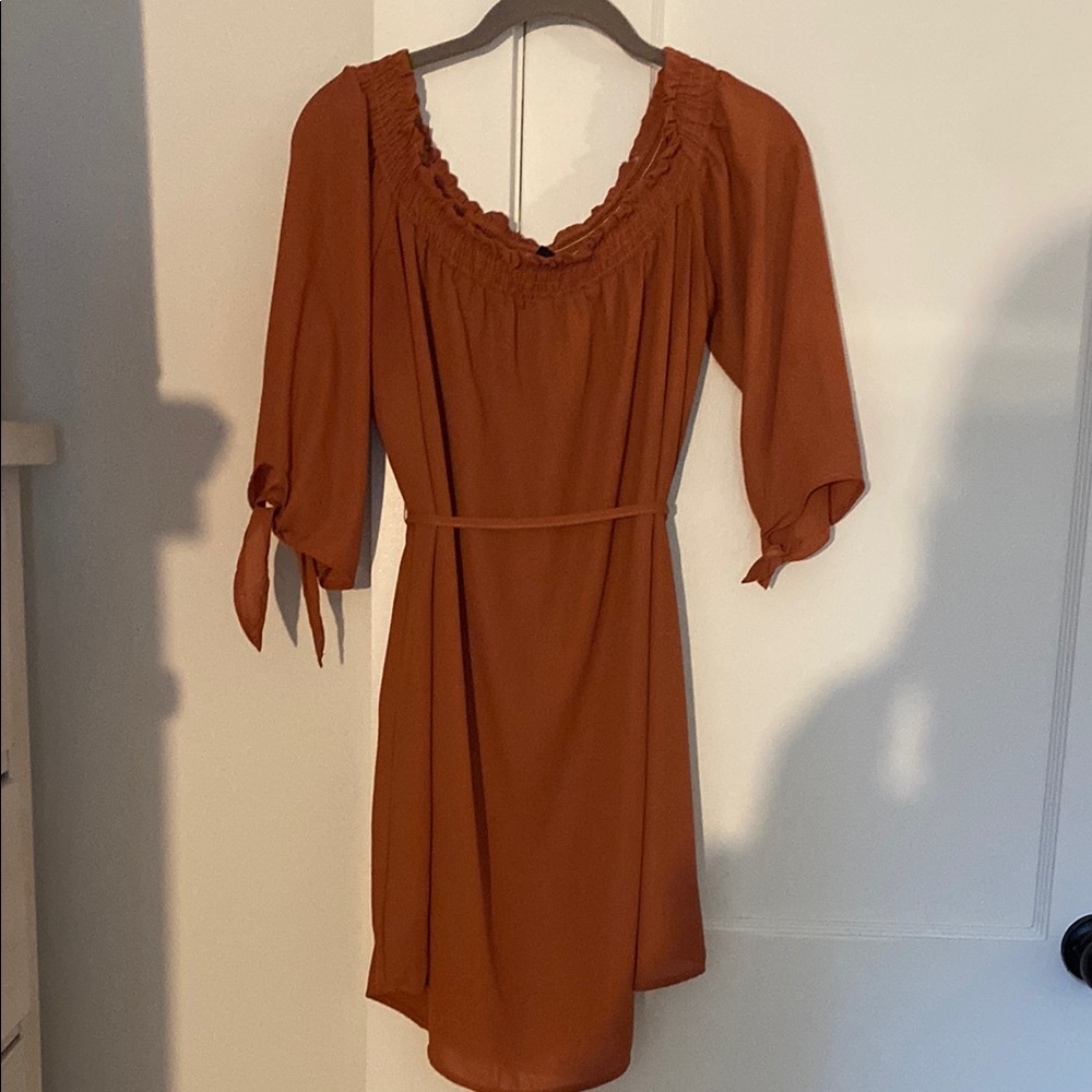 Elegant Rust Dress